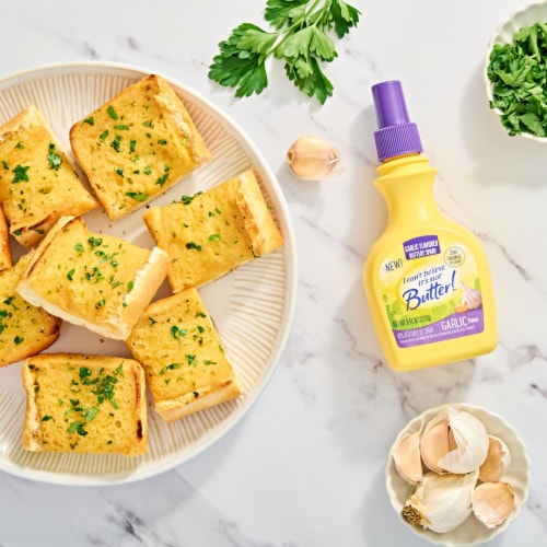I Can't Believe It's Not Butter! Garlic Flavored Buttery Spray Perspective: left