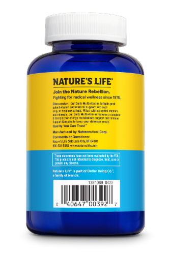 Nature's Life Soft Gelatin™ Multiple Softgels Perspective: left