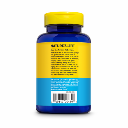 Nature's Life® Cal Mag Zinc Complex Capsules Perspective: left