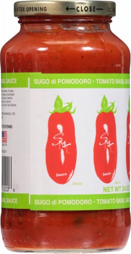 San Marzano Tomato Basil Sauce Perspective: left