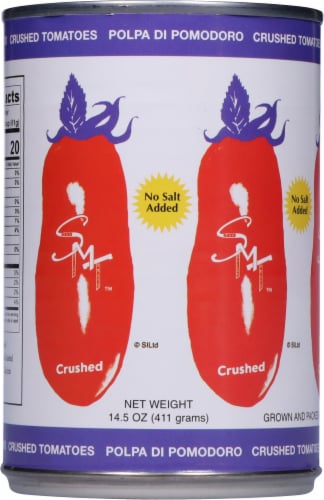 San Merican Crushed Tomatoes - No Salt Added Perspective: left