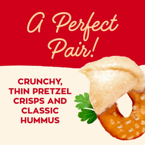 Sabra Snackers Classic Hummus with Pretzels Perspective: left