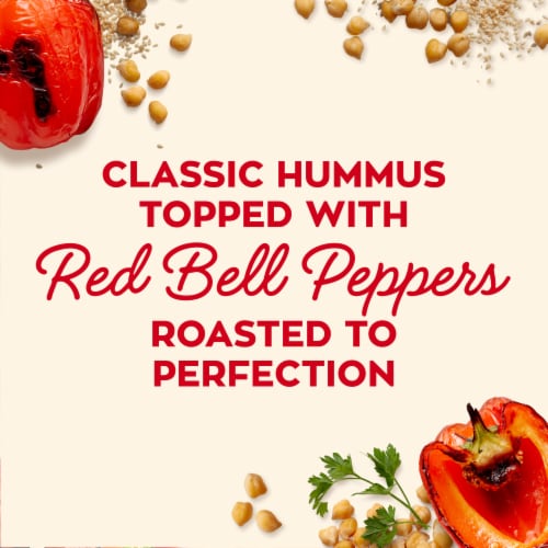 Sabra Roasted Red Pepper Hummus Perspective: left