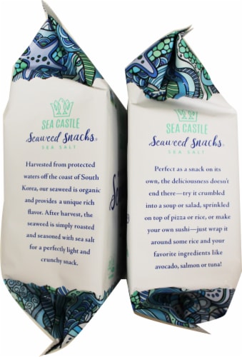 Sea Castle Organic Sea Salt Roasted Seaweed Snacks Perspective: left