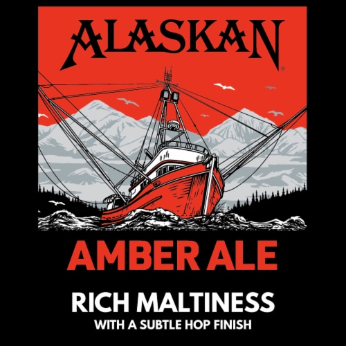 Alaskan Brewing Co. Amber Ale Craft Beer Perspective: left