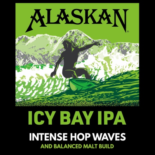 Alaskan Brewing Co. Icy Bay IPA Craft Beer Perspective: left
