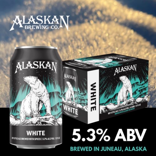 Alaskan Brewing Co. White Wit-Style Ale Craft Beer Perspective: left