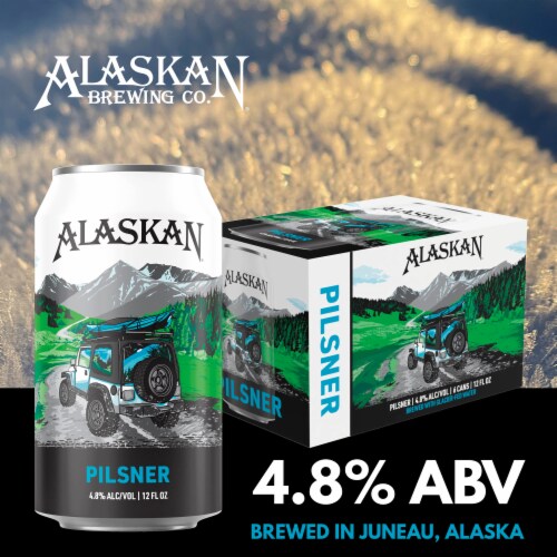 Alaskan Brewing Co. Pilsner Craft Beer Perspective: left
