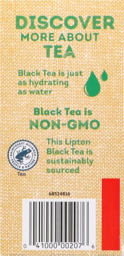 Lipton® Organic Black Tea Bags Perspective: left