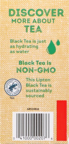 Lipton® Organic Black Tea Bags Perspective: left