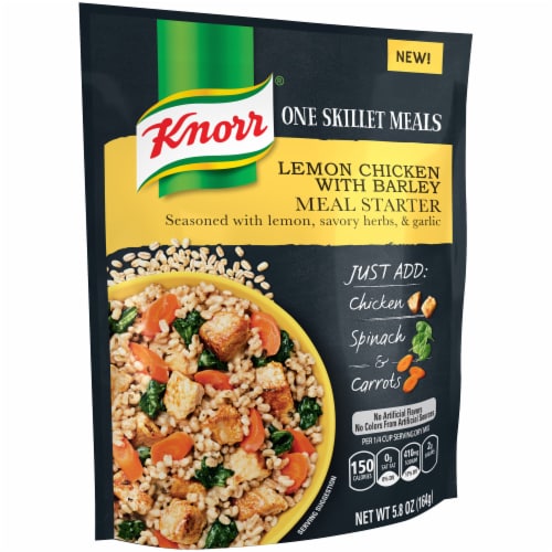 Knorr One Skillet Meals Lemon Chicken with Barley Meal Starter Perspective: left
