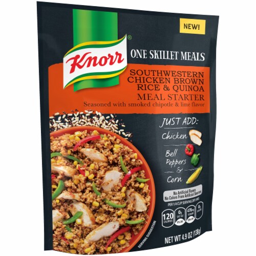 Knorr® One Skillet Meals Southwestern Chicken Brown Rice & Quinoa Meal Starter Perspective: left