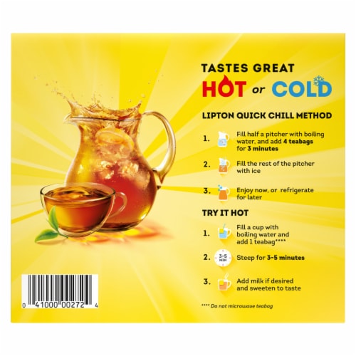Lipton Tea Bags Decaf Black Tea Perspective: left