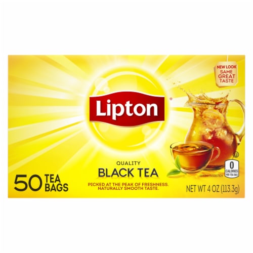 Lipton Tea Bags Black Tea Perspective: left