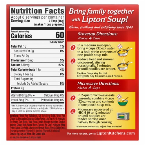 Lipton Soup Secrets Instant Soup Mix Extra Noodle, 2 ct / 4.9 oz - Kroger