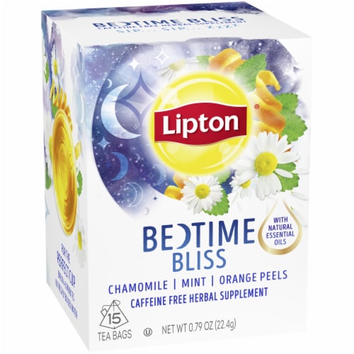 Lipton® Chamomile Mint Orange Bedtime Bliss Tea Bags 15 Count Perspective: left
