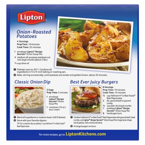 Lipton Recipe Secrets Onion Soup and Dip Mix Perspective: left