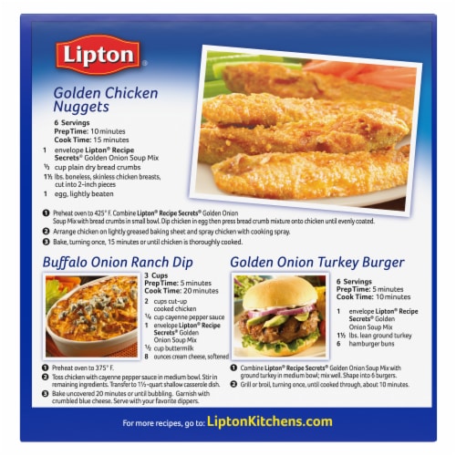Lipton Recipe Secrets Golden Onion Soup and Dip Mix Perspective: left