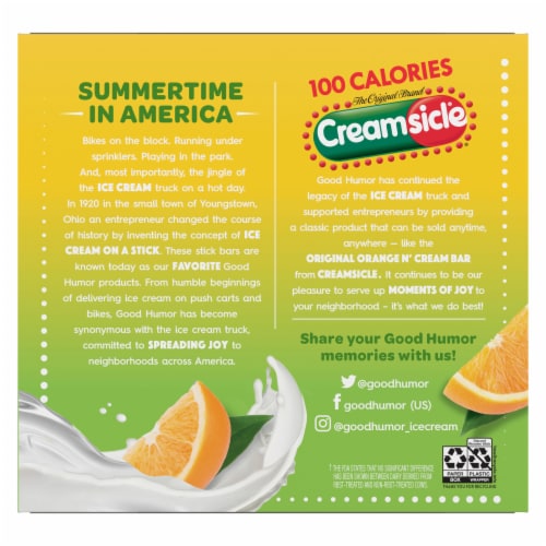 Good Humor Creamsicle Ice Cream Bars Perspective: left