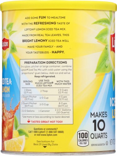 Lipton® Lemon Sweetened Iced Tea Mix Perspective: left