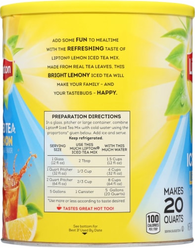 Lipton® Lemon Sweetened Iced Tea Mix Perspective: left