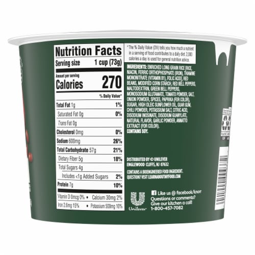 Knorr Fajita Rice Cup Perspective: left