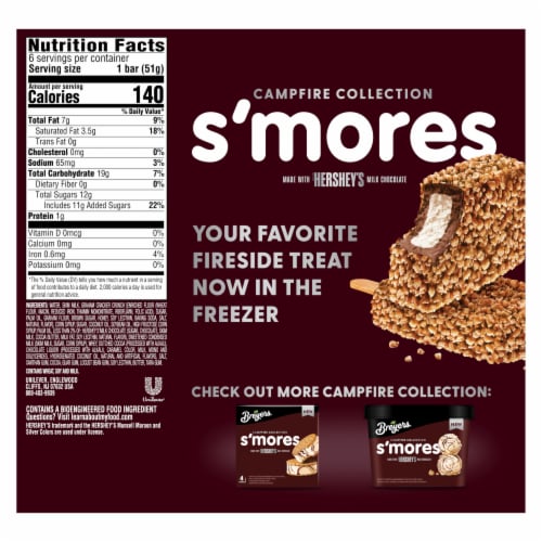 Breyers Campfire Collection Ice Cream S'mores Bar 18 fl oz Perspective: left