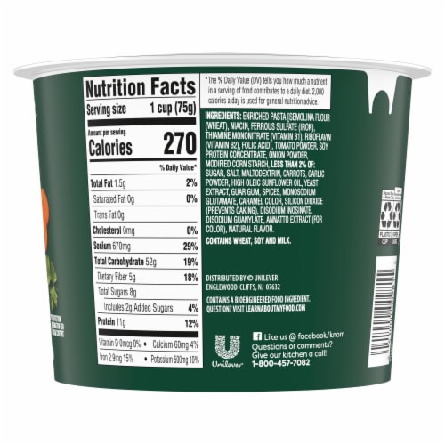 Knorr Pasta Cup Side Meal Italian-Style Beef-Flavored Bolognese Perspective: left