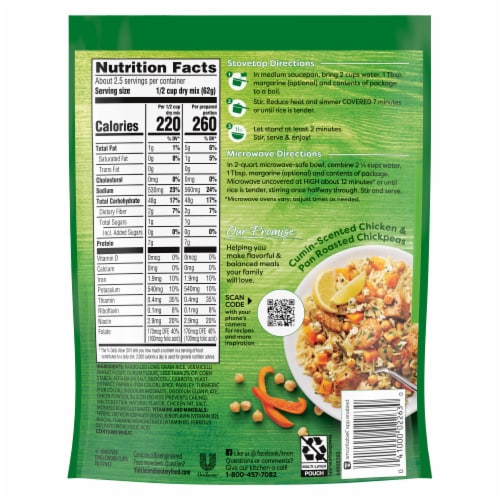 Knorr Chicken Broccoli with Long Grain Rice and Vermicelli Pasta Rice Sides Perspective: left