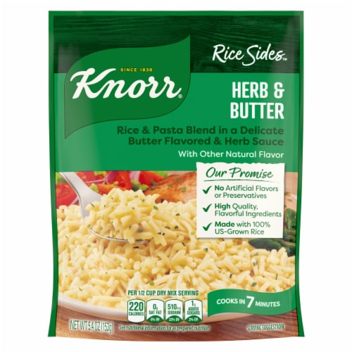Knorr Herb & Butter Long Grain Rice and Vermicelli Pasta Blend Rice Sides Perspective: left