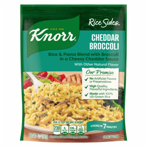 Knorr Cheddar Broccoli Rice Sides Perspective: left