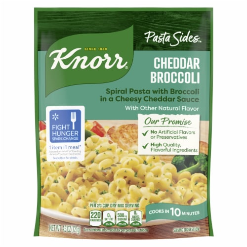 Knorr Cheddar Broccoli Fusilli Pasta Sides Perspective: left