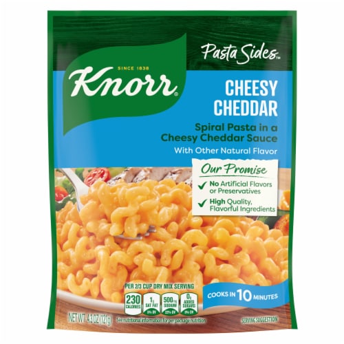 Knorr Cheesy Cheddar Rotini Pasta Sides Perspective: left