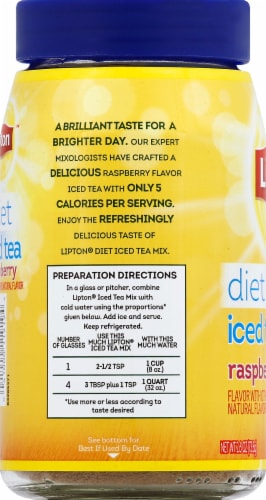 Lipton Raspberry Diet Iced Tea Mix Perspective: left