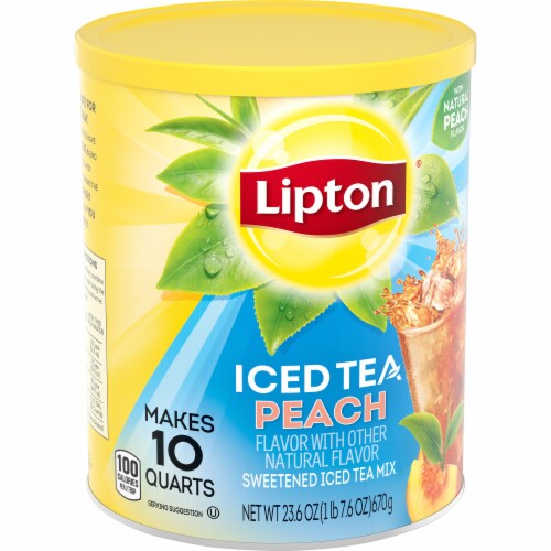 Lipton Peach Sweetened Iced Tea Mix Perspective: left