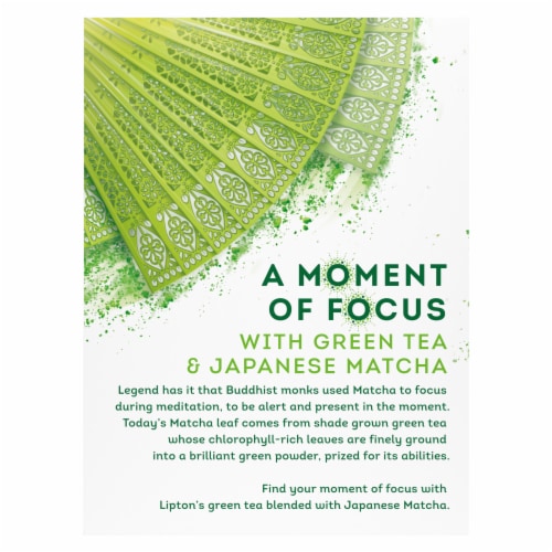 Lipton Magnificent Japanese Matcha Tea Bags Perspective: left