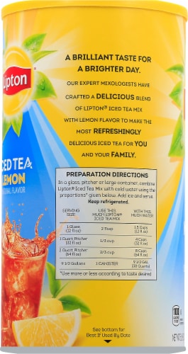 Lipton Sweetened Iced Tea with Lemon Mix Perspective: left