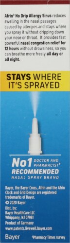 Afrin Congestion Relief NoDrip Pump Mist Oxymetazoline HCl Perspective: left