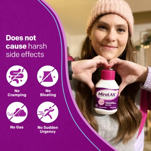 MiraLAX® E-Z Pour Laxative Powder for Gentle Constipation Relief Perspective: left