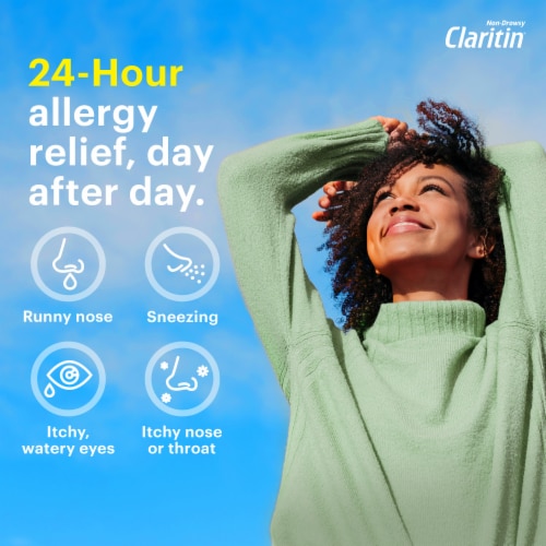 Claritin® 24 Hour Allergy Relief Tablets Perspective: left