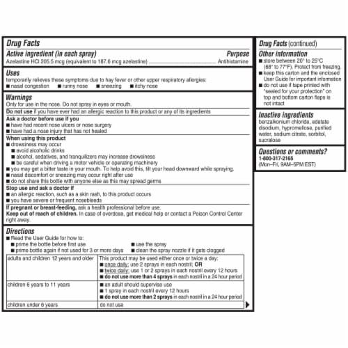 Astepro® 24hr Allergy Relief Antihistamine Nasal Sprays Perspective: left