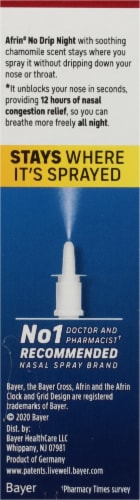 Afrin Night Congestion Relief NoDrip Pump Mist Oxymetazoline HCl Perspective: left