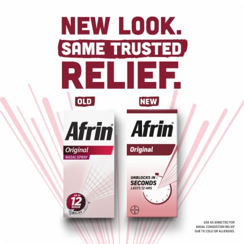 Afrin® Congestion Relief Nasal Spray Oxymetazoline HCl Perspective: left