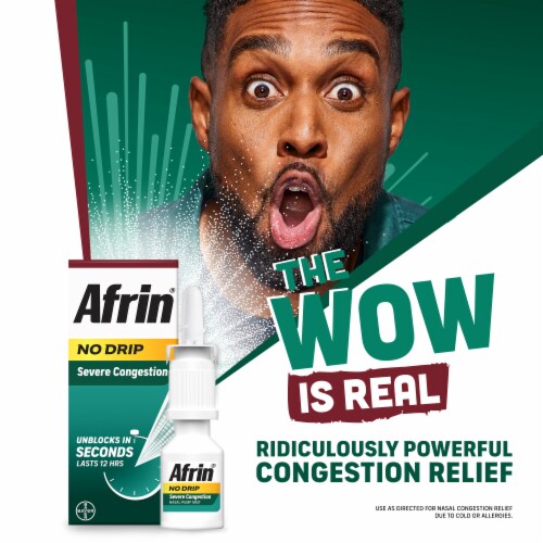 Afrin® No Drip Plus Menthol Severe Congestion Pump Mist Perspective: left