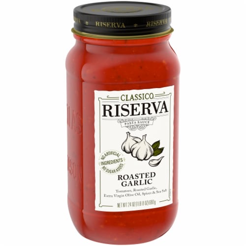 Classico Risverva Roasted Garlic Pasta Sauce Perspective: left