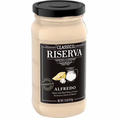 Classico Riserva Alfredo Spaghetti Pasta Sauce Perspective: left