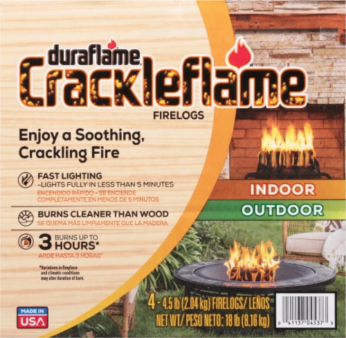 Duraflame® Crackleflame® Indoor Outdoor Firelogs Perspective: left