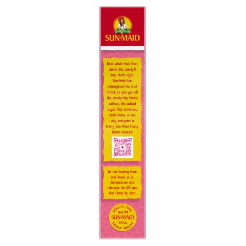 Sun-Maid® Sour Strawberry Fruity Golden Raisin Snacks Perspective: left