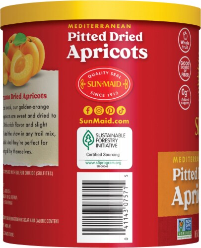 Sun-Maid® Mediterranean Pitted Dried Apricots Perspective: left