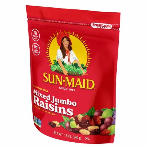 Sun-Maid® Mixed Jumbo Raisins Perspective: left